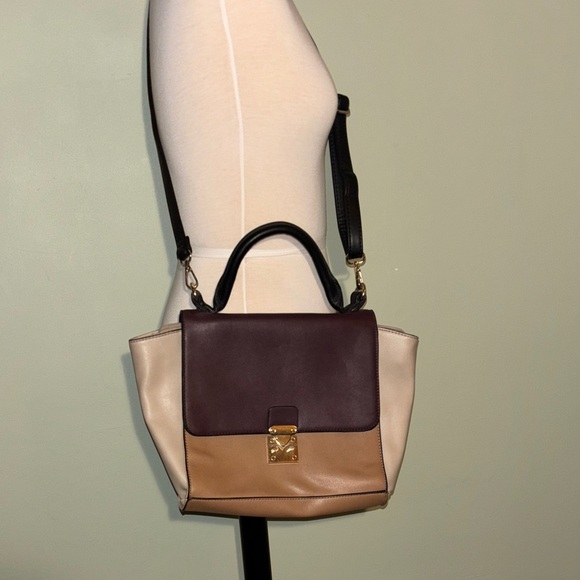 Stylish Multi-Tone Satchel Bag - Picture 7 of 10